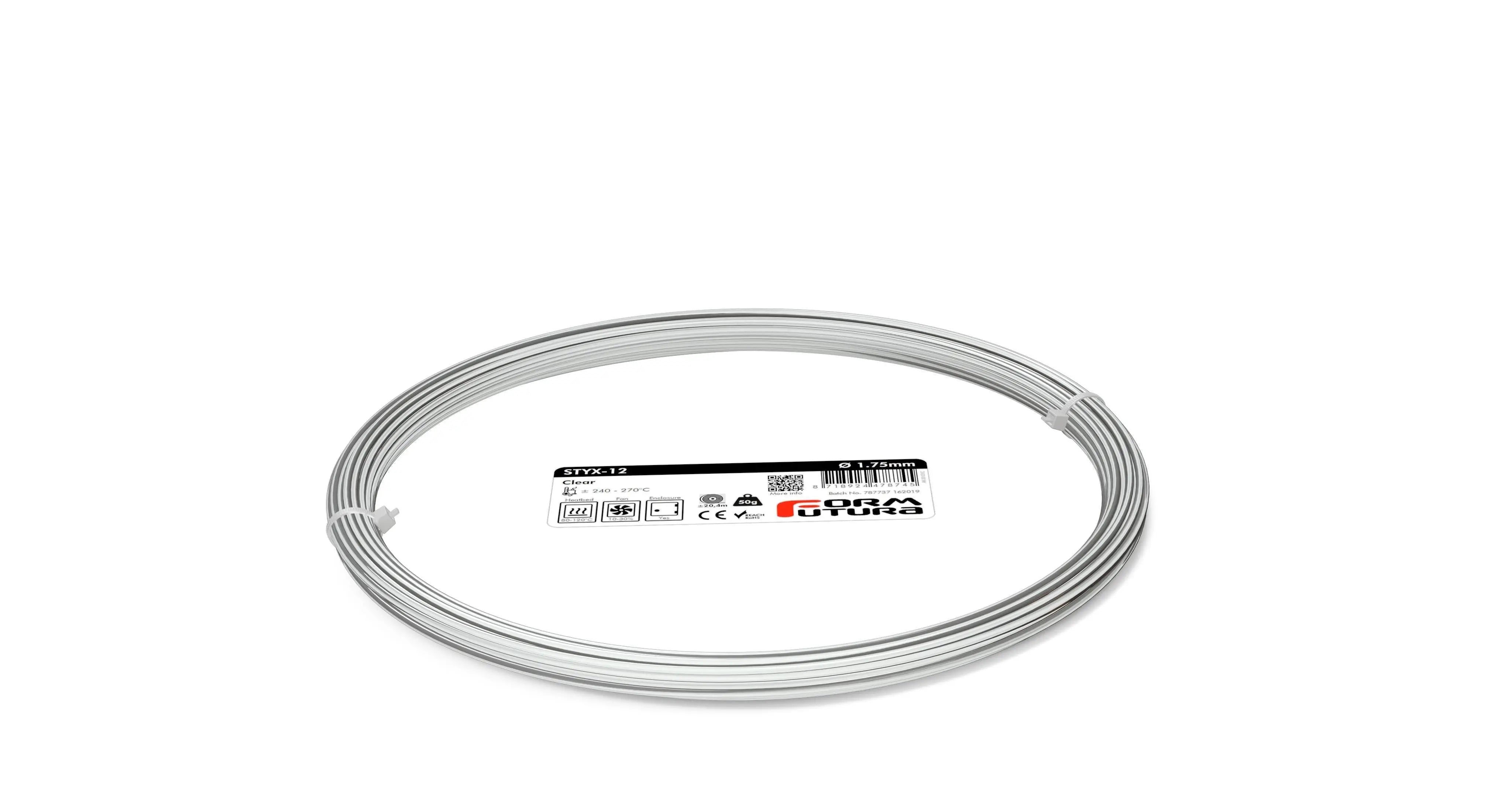 PA Nylon Filament FormFortura STYX-12 available in Black, Clear and White - 3D Printer Filament Deals499