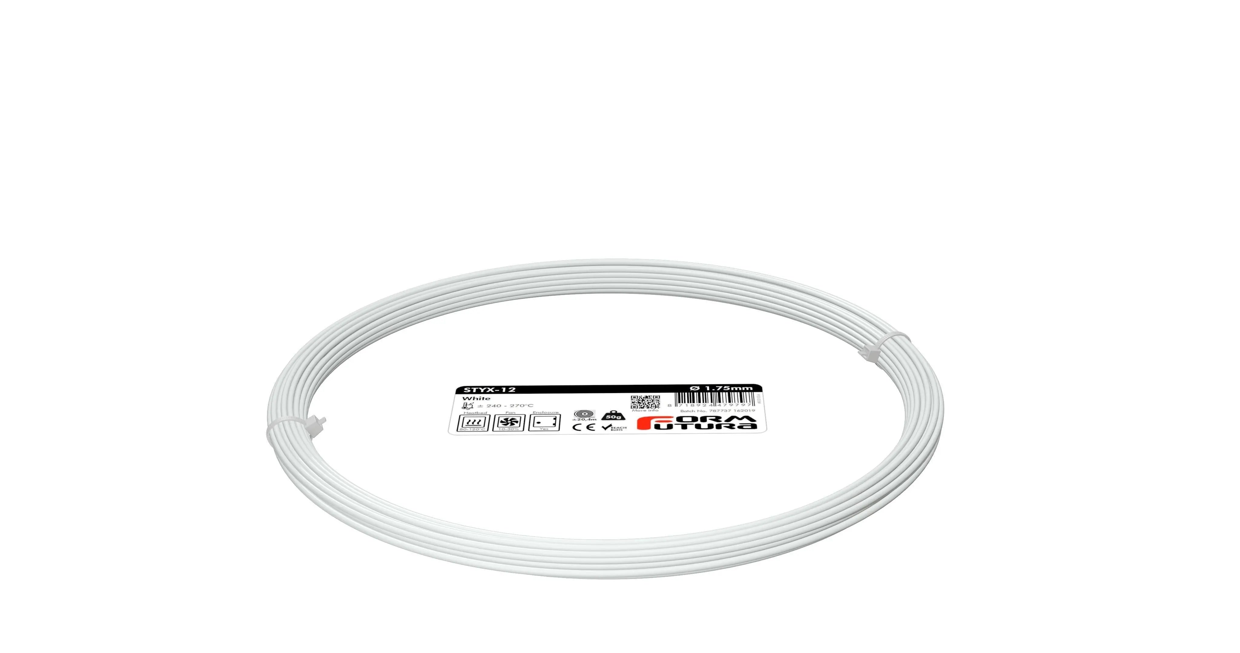 PA Nylon Filament FormFortura STYX-12 available in Black, Clear and White - 3D Printer Filament Deals499