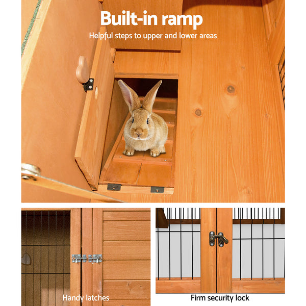 i.Pet Rabbit Hutch Wooden Pet Chicken Coop 100cm Tall Deals499