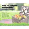 Alfresco 4 Person Picnic Basket Baskets Deluxe Outdoor Corporate Gift Blanket Deals499