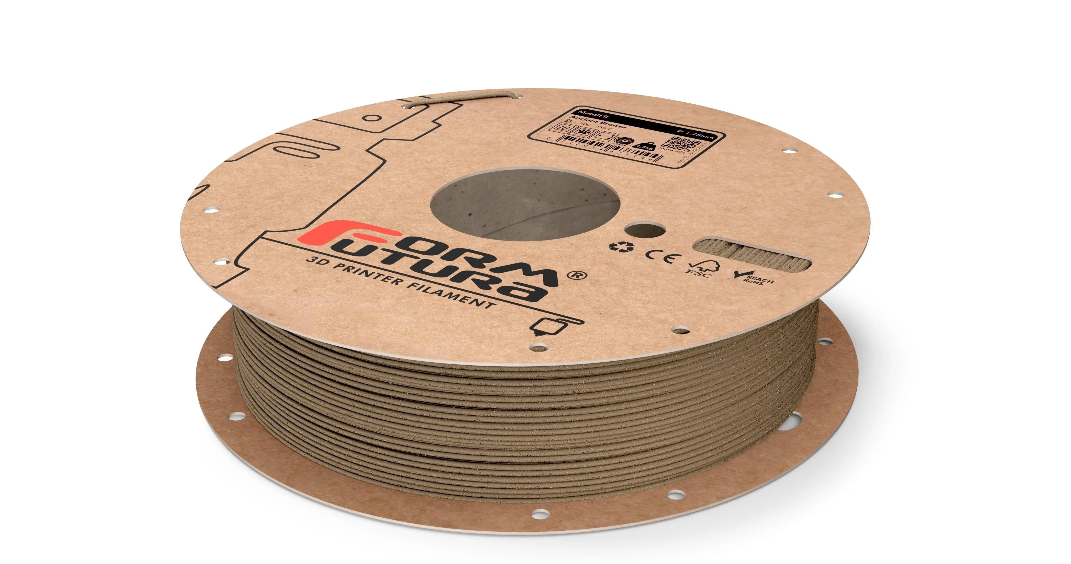 PLA Filament FormFortura MetalFil - Ancient Bronze available in Natural - 3D Printer Filament FORMFUTURA