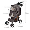 PaWz 4 Wheels Pet Stroller Dog Cat Cage Puppy Pushchair Travel Walk Carrier Pram Deals499