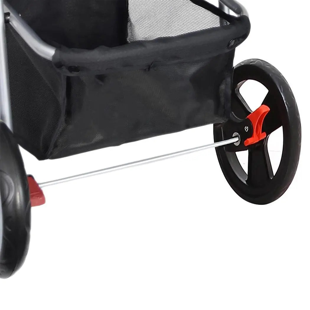 PaWz 4 Wheels Pet Stroller Dog Cat Cage Puppy Pushchair Travel Walk Carrier Pram Deals499