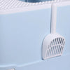 PaWz Cat Litter Box Fully Enclosed Kitty Toilet Trapping Odor Control Basin Blue Deals499