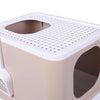 PaWz Cat Litter Box Fully Enclosed Kitty Toilet Trapping Odor Control Basin Coffee Deals499