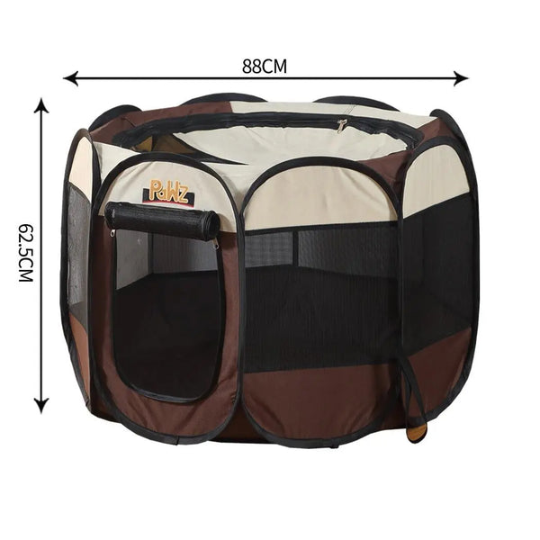 PaWz Dog Playpen Pet Play Pens Foldable Panel Tent Cage Portable Puppy Crate 36" Deals499