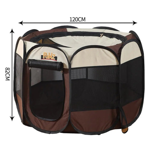 PaWz Dog Playpen Pet Play Pens Foldable Panel Tent Cage Portable Puppy Crate 48" Deals499
