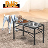 PaWz Dual Elevated Raised Pet Dog Feeder Bowl Stainless Steel Food Water Stand Deals499