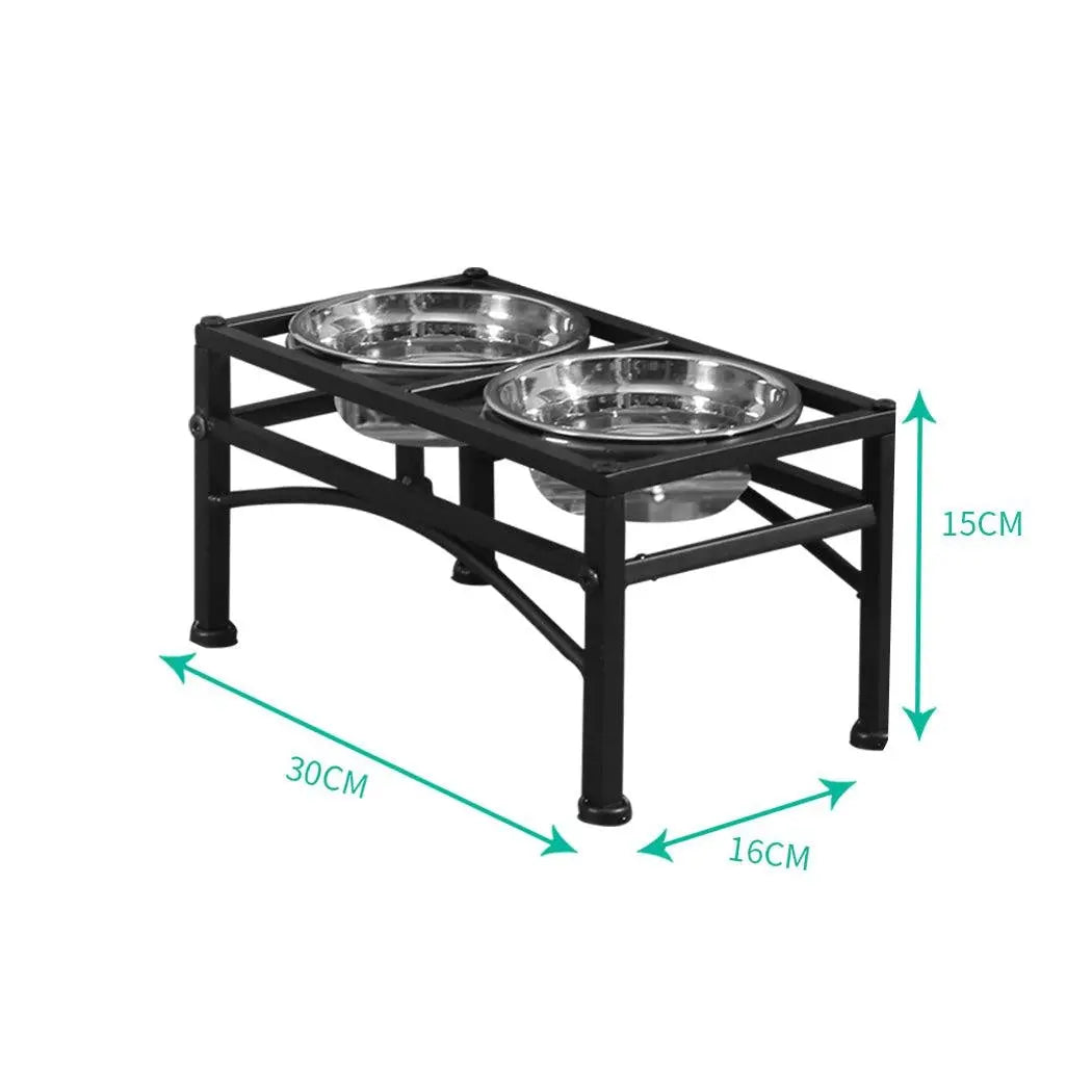 PaWz Dual Elevated Raised Pet Dog Feeder Bowl Stainless Steel Food Water Stand Deals499