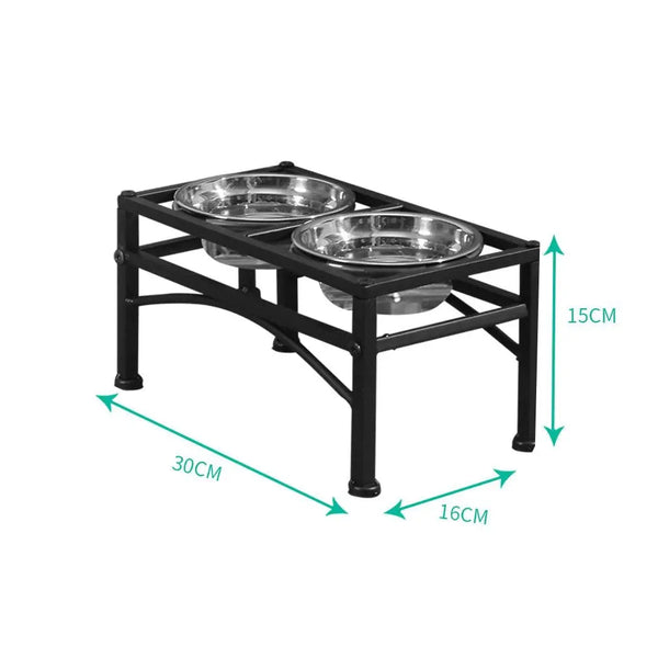 PaWz Dual Elevated Raised Pet Dog Feeder Bowl Stainless Steel Food Water Stand Deals499
