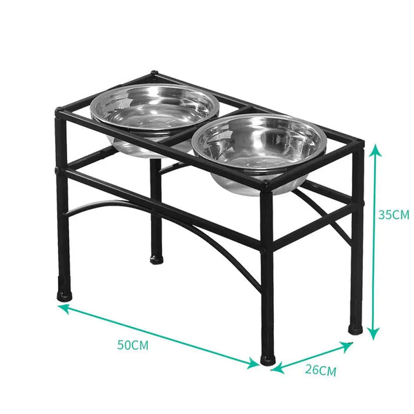 PaWz Dual Elevated Raised Pet Dog Puppy Feeder Bowl Stainless Steel Food Water Stand Deals499