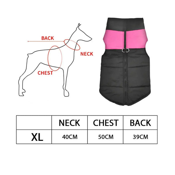 PaWz PaWz Dog Winter Jacket Padded Pet Clothes Windbreaker Vest Coat XL Pink Deals499