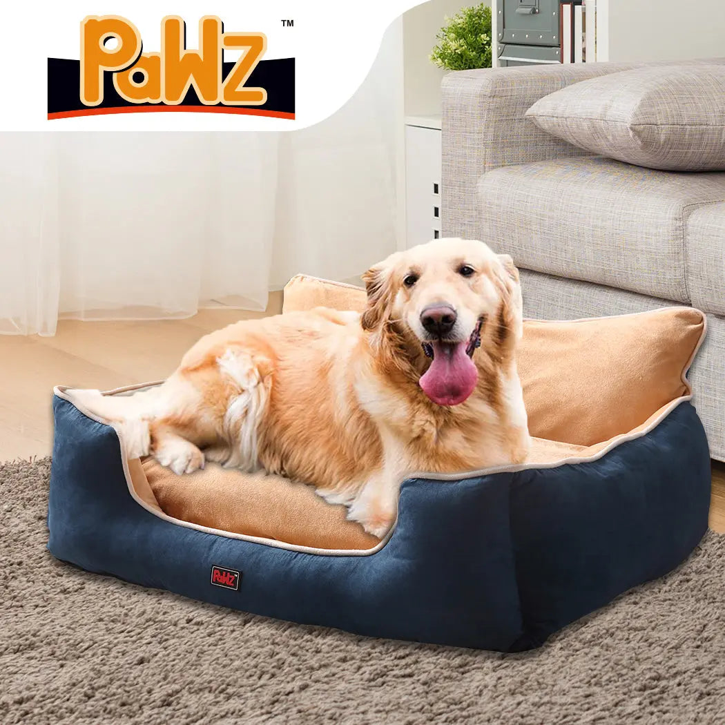 PaWz Pet Bed Dog Puppy Beds Cushion Pad Pads Soft Plush Cat Pillow Mat Blue 3XL Deals499