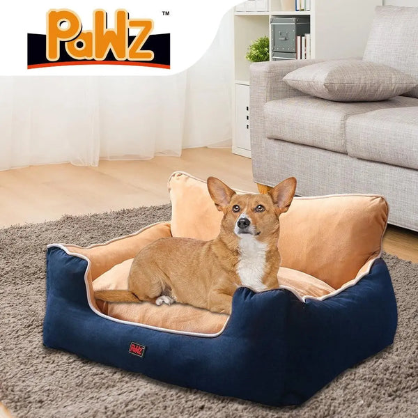 PaWz Pet Bed Dog Puppy Beds Cushion Pad Pads Soft Plush Cat Pillow Mat Blue L Deals499