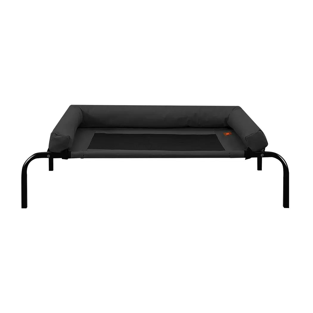PaWz Pet Bed Heavy Duty Frame Hammock Bolster Trampoline Dog Puppy Mesh L Black Deals499