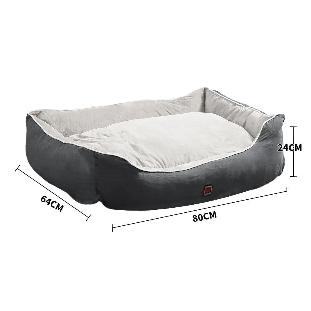PaWz Pet Bed Mattress Dog Cat Pad Mat Puppy Cushion Soft Warm Washable L Grey Deals499