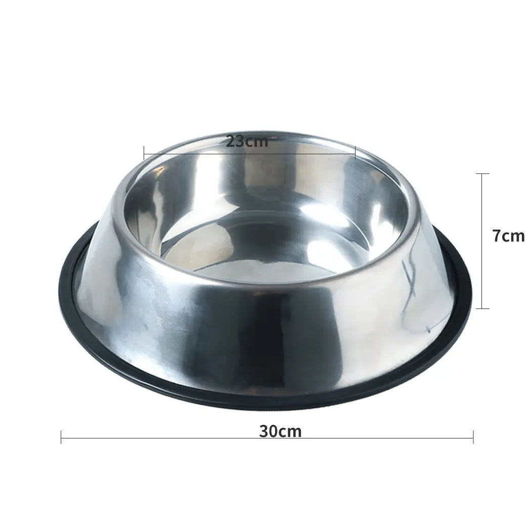 PaWz Pet Bowl Stainless Steel Non Tip Slip Dog Cat Puppy Water Food Feeder Dish Deals499