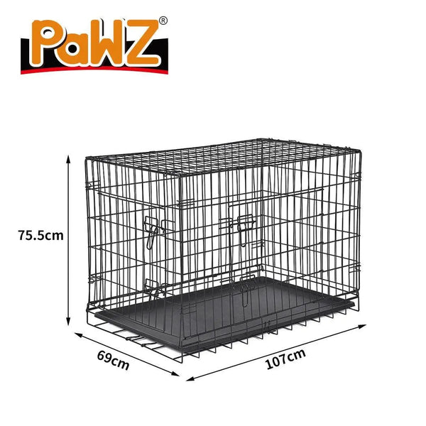 PaWz Pet Dog Cage Crate Kennel Portable Collapsible Puppy Metal Playpen 42" Deals499
