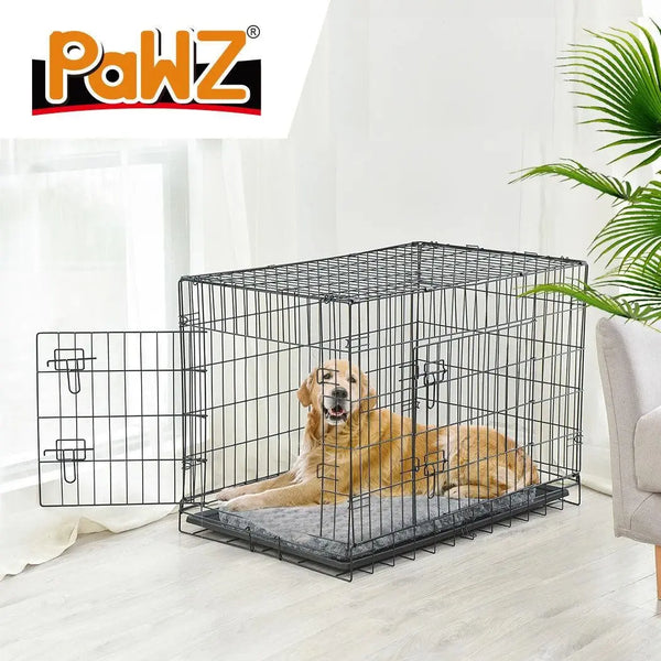 PaWz Pet Dog Cage Crate Kennel Portable Collapsible Puppy Metal Playpen 42" Deals499
