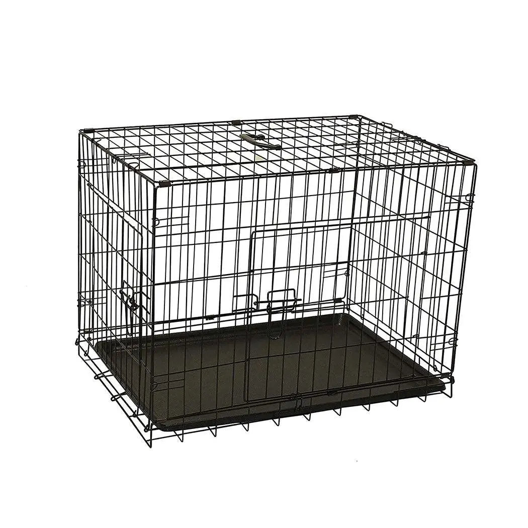 PaWz Pet Dog Cage Crate Metal Carrier Portable Kennel With Cover 42