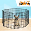 PaWz Pet Dog Playpen Puppy Exercise 8 Panel Fence Black Extension No Door 42" Deals499