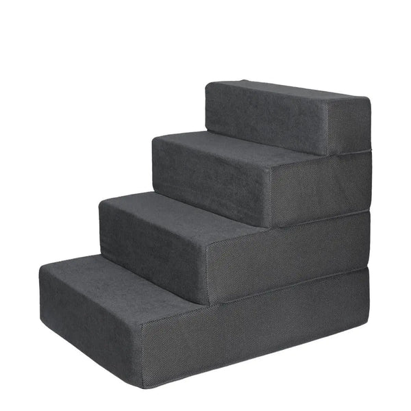 PaWz Pet Stairs 4 Step Ramp Portable Adjustable Climbing Ladder Soft Washable Deals499