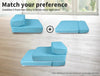 PaWz Pet Stairs Steps Ramp Portable Foldable Climbing Staircase Soft Dog Blue Deals499