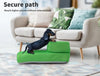 PaWz Pet Stairs Steps Ramp Portable Foldable Climbing Staircase Soft Dog Green Deals499