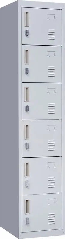 Padlock-operated Lock 6-Door Locker for Office Gym Shed School Home Storage Grey Deals499