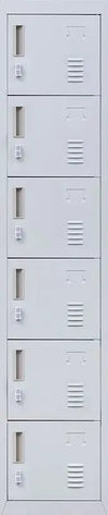 Padlock-operated Lock 6-Door Locker for Office Gym Shed School Home Storage Grey Deals499