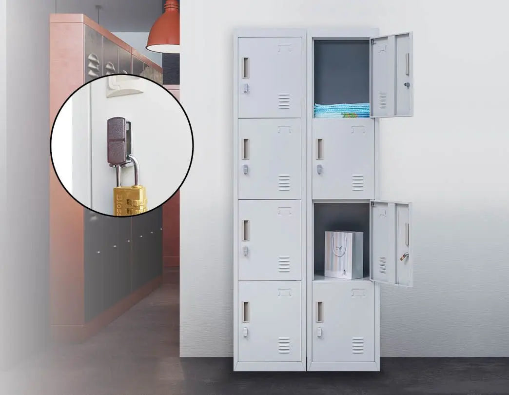 Padlock-operated lock 4 Door Locker for Office Gym Grey Deals499