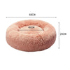Pet Bed Cat Dog Donut Nest Calming Kennel Cave Deep Sleeping Pink M Deals499