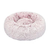 Pet Bed Cat Dog Donut Nest Calming Mat Soft Plush Kennel Pink L Deals499
