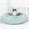 Pet Bed Cat Dog Donut Nest Calming Mat Soft Plush Kennel Teal M Deals499