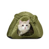 Pet Bed Comfy Kennel Cave Cat Beds Bedding Castle Igloo Round Nest Green M Deals499