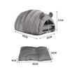 Pet Bed Comfy Kennel Cave Cat Beds Bedding Castle Igloo Round Nest Grey M Deals499
