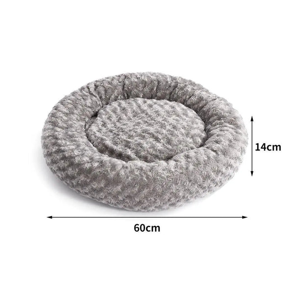Pet Bed Dog Cat Nest Calming Donut Mat Soft Plush Kennel Cave Deep Sleeping M Deals499