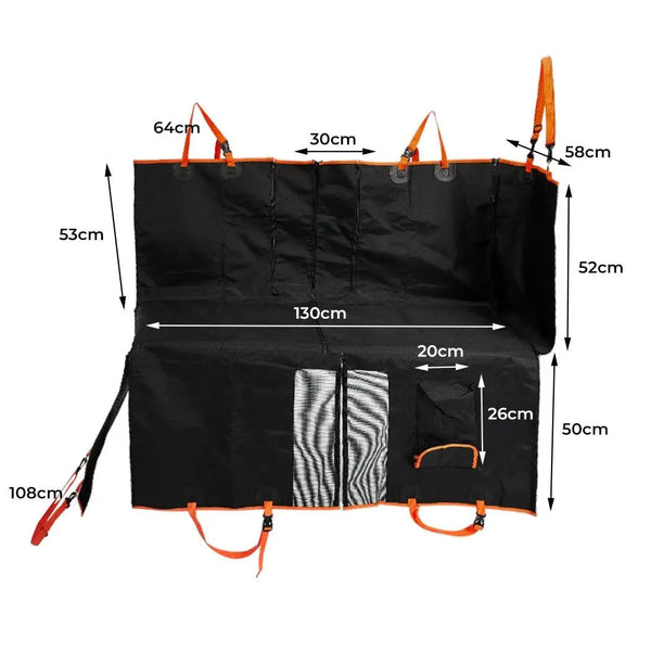 Pet Seat Cover Cat Dog Car Hammock Nonslip Premium Waterproof Back Zipper Black Deals499