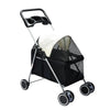 Pet Stroller Dog Cat Pram Foldable Carrier Large Travel 4 Wheels Pushchair Black Deals499