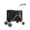 Pet Stroller Dog Cat Puppy Pram Travel Carrier 4 Wheels Pushchair Foldable Black Deals499