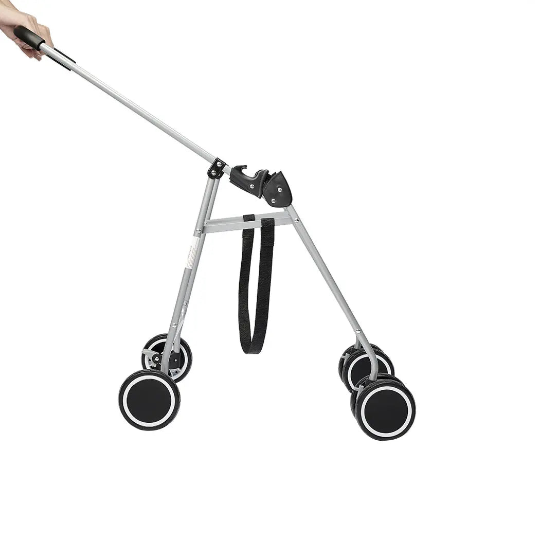 Pet Stroller Dog Cat Puppy Pram Travel Carrier 4 Wheels Pushchair Foldable Black Deals499