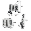 Pet Stroller Dog Cat Puppy Pram Travel Carrier 4 Wheels Pushchair Foldable Grey Deals499