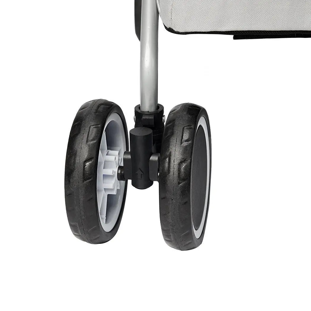 Pet Stroller Dog Cat Puppy Pram Travel Carrier 4 Wheels Pushchair Foldable Grey Deals499