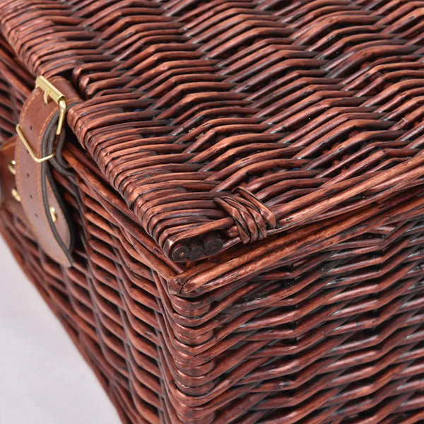 Picnic Basket 4 Person Baskets Set Insulated Wicker Outdoor Blanket Gift Storage Deals499