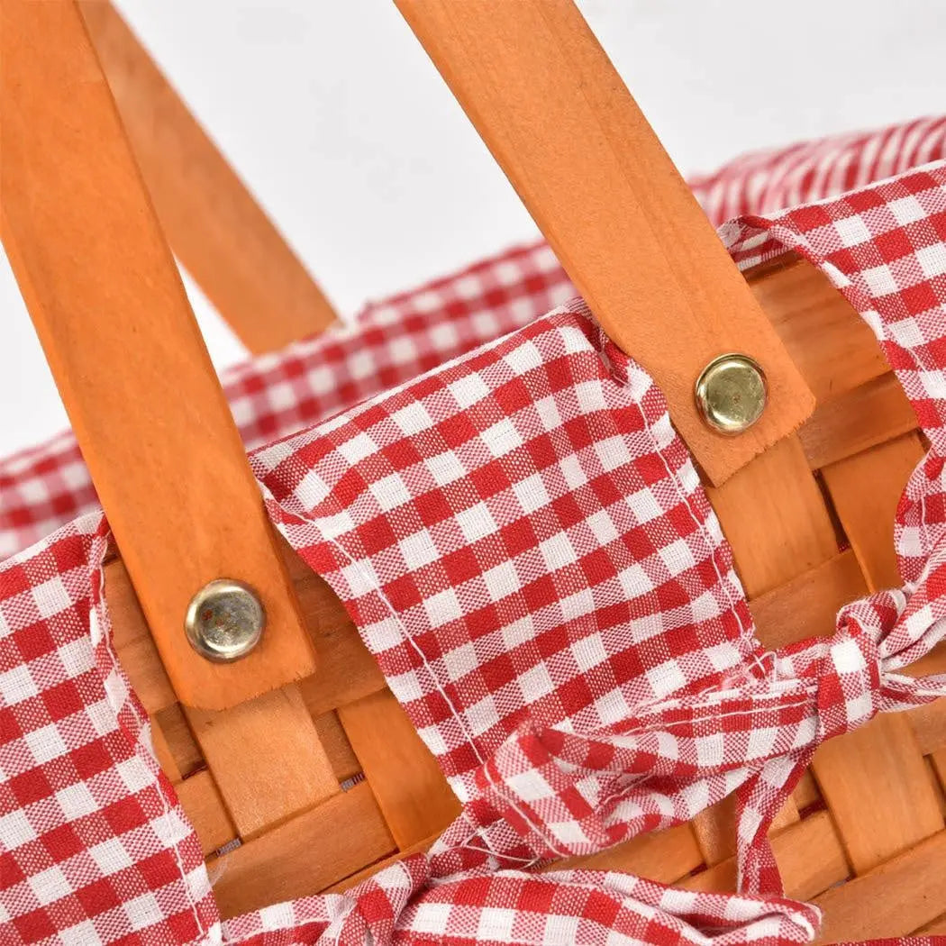 Picnic Basket Wicker Baskets Outdoor Deluxe Gift Storage Person Storage Carry Deals499