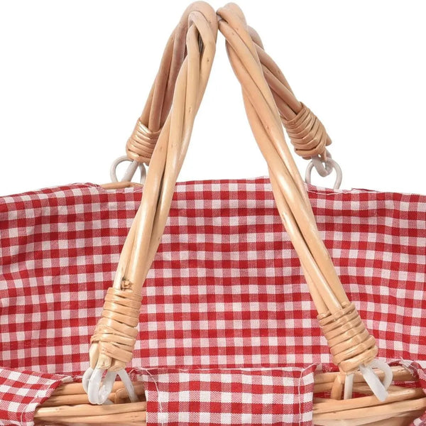 Picnic Basket Wicker Baskets Outdoor Deluxe Gift Storage Person Storage Carry Deals499