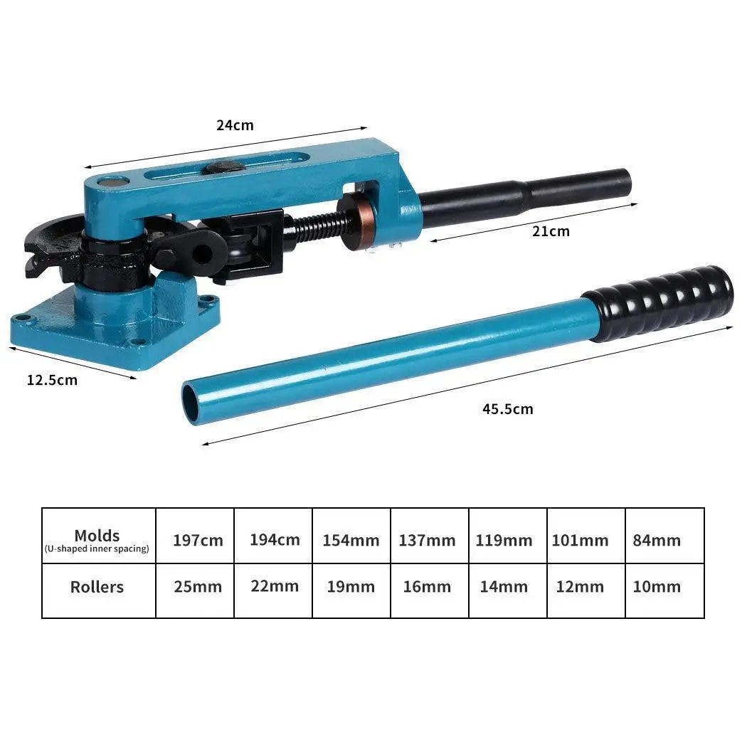 Pipe Bender Set Manual 10mm-25mm Tube Bending Machine W-25S 3/8