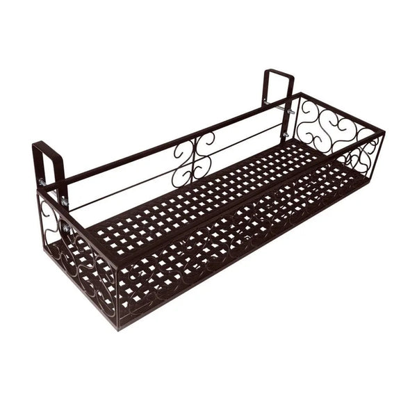 Plant Holder Plant Stand Hanging Flower Pot Basket Garden Wall Rack Shelf Rectangle Bronze Deals499