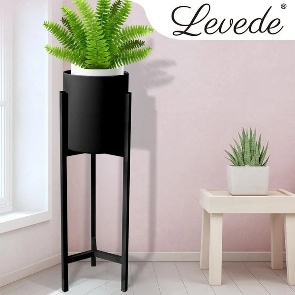 Plant Stand Garden Planter Metal Flower Pot Rack Corner Shelving Indoor Outdoor Large Black Deals499