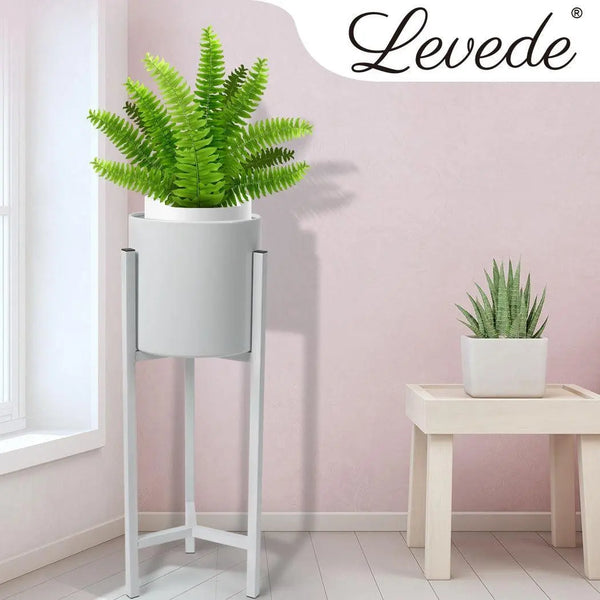 Plant Stand Garden Planter Metal Flower Pot Rack Corner Shelving Indoor Outdoor Small White Deals499